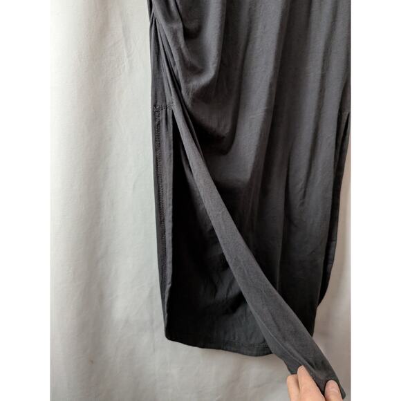 Anthropologie Daily Practice Stripe Trim Midi Dress Casual Sports Gray Small - Picture 6 of 9